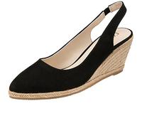 Lotus Women's Gigi Womens Espadrille Wedges - Black - Size: 5