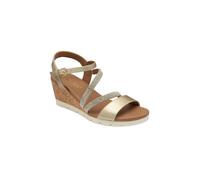 Lotus Women's Gold 'Goldie' Open-Toe Wedge Sandals | Size: 7 Lotus Gold 7