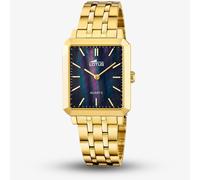 Lotus Gold Tone Square Watch L18982 Multi One Size