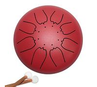 Lotus Hand Pan Drum Steel 6 Inch Drums Instruments with Music Book, Mallets, scales and finger rings for Camping, Meditation, or Yoga Handpan Drum Instrument (Color : C) (E)