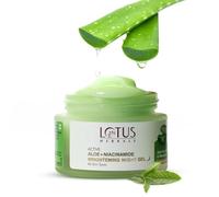 Lotus Herbals Active Aloe + Niacinamide Calm & Brighten Night Gel | Moisturize Skin | Paraben-free | All Skin Type | 50g