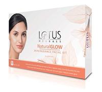 Lotus Herbals Natural Glow Skin Radiance Facial Kit for Deep Pore Cleansing | Skin Lightening & Hydrating (50g Single Use)
