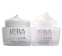 Lotus Herbals WhiteGlow Skin Whitening & Brightening Nourishing Day and Night Gel Cream Set (120g Pack of 2)