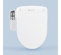 Lotus Hygiene Systems ATS-500 Advanced Smart Toilet Seat Bidet, Heated Seat and Temperature Controlled Wash, Warm Air Dryer, White with 2 Years Warranty