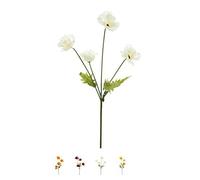 Lotus Imports Wild Meadow Poppy Spray Silk Flower Stem with 4 Heads Quality Artificial Flowers In a Bunch of Wild Poppies, (White,)