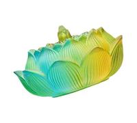 Lotus Incense Holder Decorative Glass Censer for Indoor Home Use