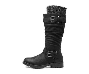Lotus Juniper Womens Knee High Slouch Boots 6 UK Black