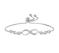 Lotus Karen Nfinity 925 Silver Women's Bracelets Adjustable Bracelet for Birthday Christmas Mother's Day Anniversary Graduate Gifts for Women Friend Wife Mum Daughter
