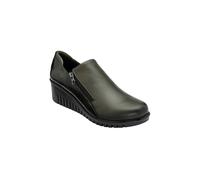 Lotus Khaki 'altan' Leather Wedge Shoes Khaki