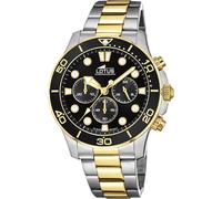 Lotus L18757/2 Men's Black Dial Chronograph Two Tone Watch