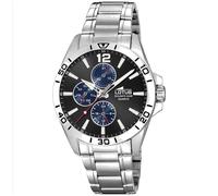 Lotus L18812/2 Men's Black Dial Day Date Wristwatch