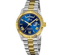 Lotus L18855/2 Men's Blue Dial Day Date Two Tone Watch