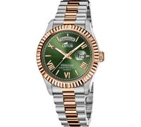 Lotus L18856/3 Men's Green Dial Day Date Two Tone Wristwatch
