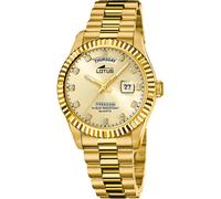 Lotus L18857/5 Men's Gold Dial Day Date Wristwatch