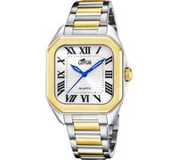 Lotus L18969/1 Women's White Square Dial Two Tone Watch
