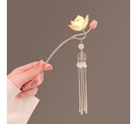 Lotus Lantern Light Hairpins for Women,Chinese Style Flower Hair Sticks,Exquisite Glowing Light Lotus Hairpin,Tassel Beads Hair Chopsticks(pink)