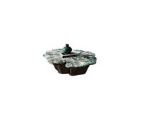 Lotus Leaf Coffee Table - Green Stone End Table for Living Room, Villa Mansion Style