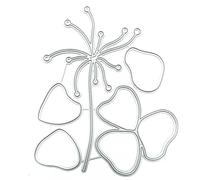 Lotus Leaf Cutting Metal Mold, Punching and Embossing Template, DIY Scrapbook Album Decoration, Holiday Card Production Process (Silver)