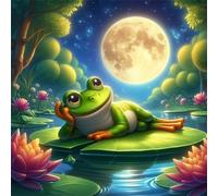Lotus Leaf Frog 500 Piece Jigsaw Puzzles for Adults and Kids, Impossible Puzzle, Jigsaws 500 pieces for adults Gifts, Difficult jigsaw puzzles for The Whole Family