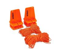 Lotus Line Block Set 18m 60ft, Builders String Line with 2 Plastic Line Blocks, High Visibility Orange Bricklaying Line for Paving, Brickwork & DIY Use, lot-G4110