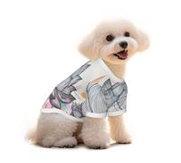Lotus Mandala Dog T-Shirt Clothes Apparel Puppy Vest Pet and Elastic Tank Top Clothing, Dogs Cats Pullovers Cute Breathable Soft Small