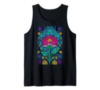 Lotus Mandala Flower Sacred Geometry Botanical Bloom Tank Top