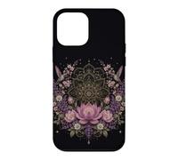 Lotus Mandala Hummingbird Floral Botanical Meditation Case for iPhone 12 mini