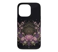 Lotus Mandala Hummingbird Floral Botanical Meditation Case for iPhone 13 Pro