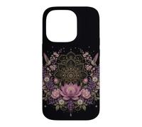 Lotus Mandala Hummingbird Floral Botanical Meditation Case for iPhone 14 Pro