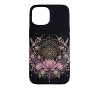 Lotus Mandala Hummingbird Floral Botanical Meditation Case for iPhone 15