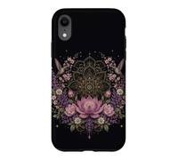 Lotus Mandala Hummingbird Floral Botanical Meditation Case for iPhone XR