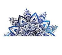 Lotus Mandala Wall Sticker - Self-Adhesive PVC Background for Living Room Home Decoration