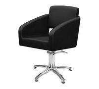 Lotus Matisse Black Hair Salon Styling Chair 5 Star Silver Base
