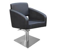 Lotus Matisse Black Hair Salon Styling Chair Square Silver Base