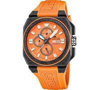 Lotus Men's Black Chrono Rubber Watch Bracelet