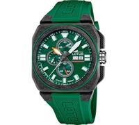 Lotus Men's Black Chrono Rubber Watch Bracelet