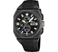 Lotus Men's Black Chrono Rubber Watch Bracelet