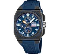 Lotus Men's Black Chrono Rubber Watch Bracelet