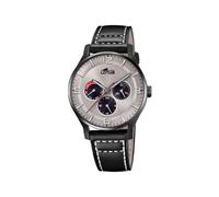 Lotus Mens Black PVD PVD-Plated Multifunct.Watch with Leather Strap 18834/1