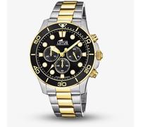 Lotus Mens Classic Two-Tone Black Chronograph Dial Watch L18757/2