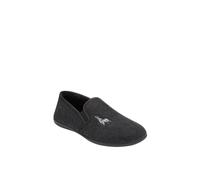 Lotus Men's 'Davida' textile Full Slippers in Grey | Size: 6 Lotus Grey 6