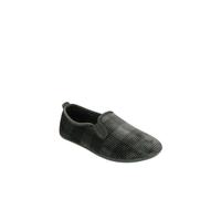 Lotus Men's 'Enrique' Check-Print Full Slippers in Grey | Size: 12 Lotus Grey 12