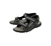 Lotus Mens Gus Grey Leather Sandals Blue