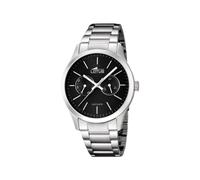 Lotus Men's Quartz Watch with Black Dial Analogue Display and Silver Stainless Steel Bracelet 15954/3
