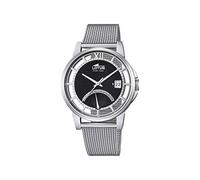 Lotus Men's Quartz Watch with Black Dial Analogue Display and Silver Stainless Steel Bracelet 18326/2
