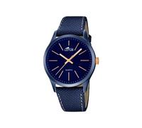 Lotus Men's Quartz Watch with Blue Dial Analogue Display and Blue Leather Strap 18166/2