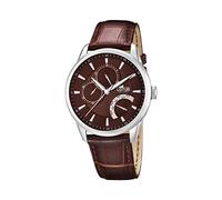 Lotus Men's Quartz Watch with Brown Dial Analogue Display and Brown Leather Strap 15974/3