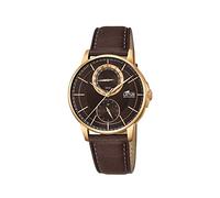 Lotus Men's Quartz Watch with Brown Dial Analogue Display and Brown Leather Strap 18324/3