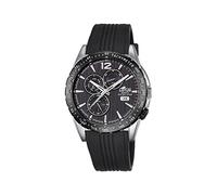 Lotus Men's Quartz Watch with Grey Dial Analogue Display and Black Rubber Strap 18310/4