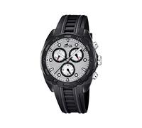 Lotus Men's Quartz Watch with Grey Dial Chronograph Display and Black Rubber Strap 18159/1